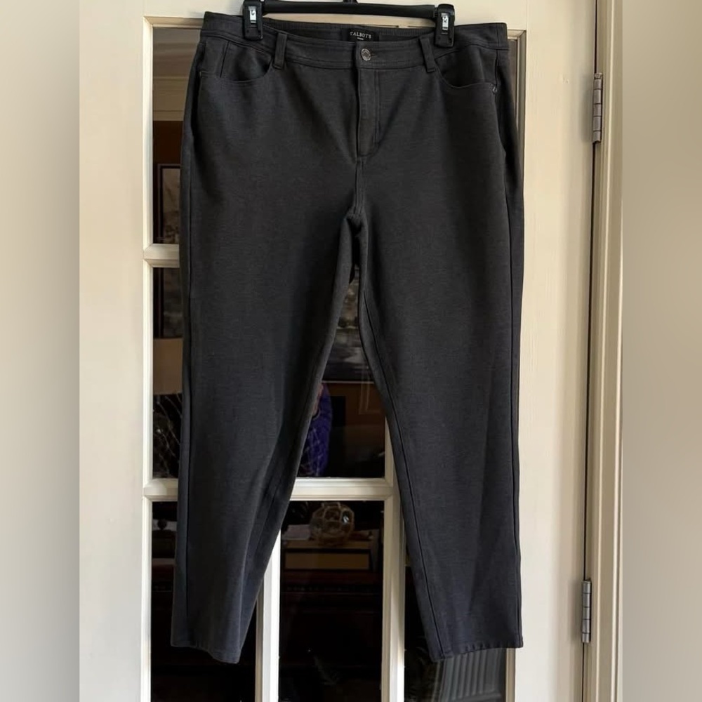 14W Talbots Heather Gray 5-Pocket Pants